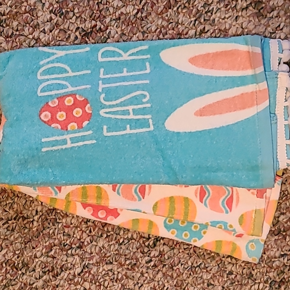 BUNDLE OF 2 EASTER KITCHEN HAND TOWELS JCP HOME